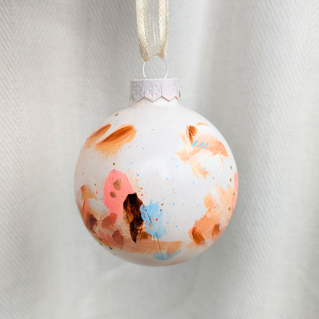 "Winter's Whisper" Hand-Painted Glass Ornament, Limited edition