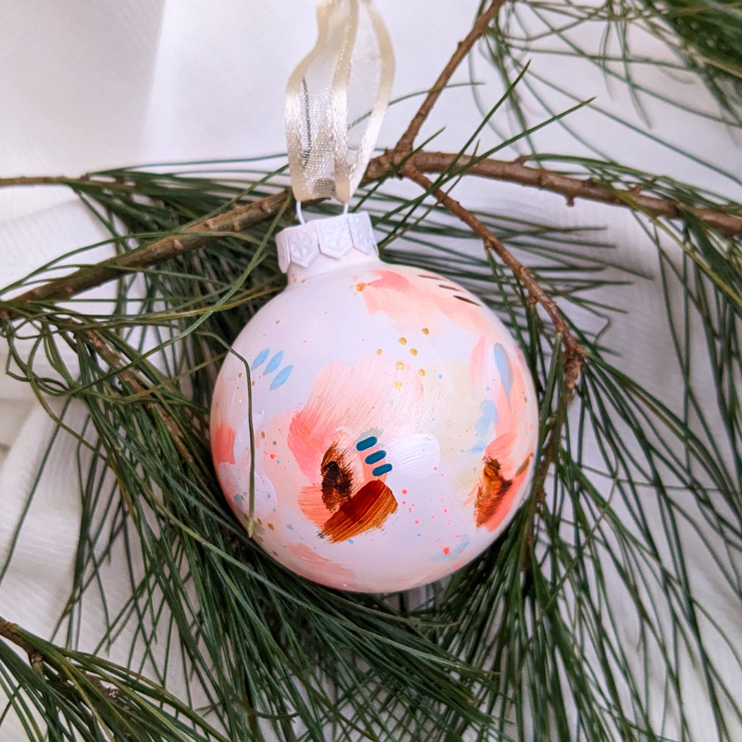 "Winter's Whisper" Hand-Painted Glass Ornament, Limited edition