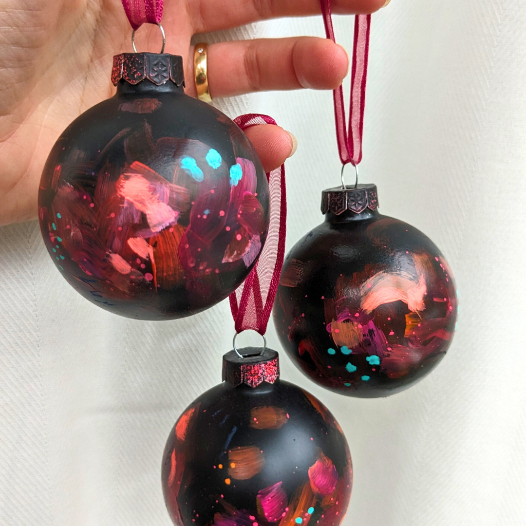 "Fireside Tales" Hand-Painted Glass Ornament, Limited edition