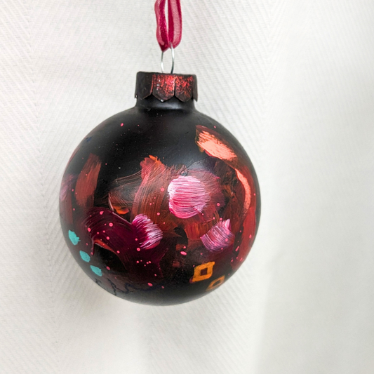 "Fireside Tales" Hand-Painted Glass Ornament, Limited edition