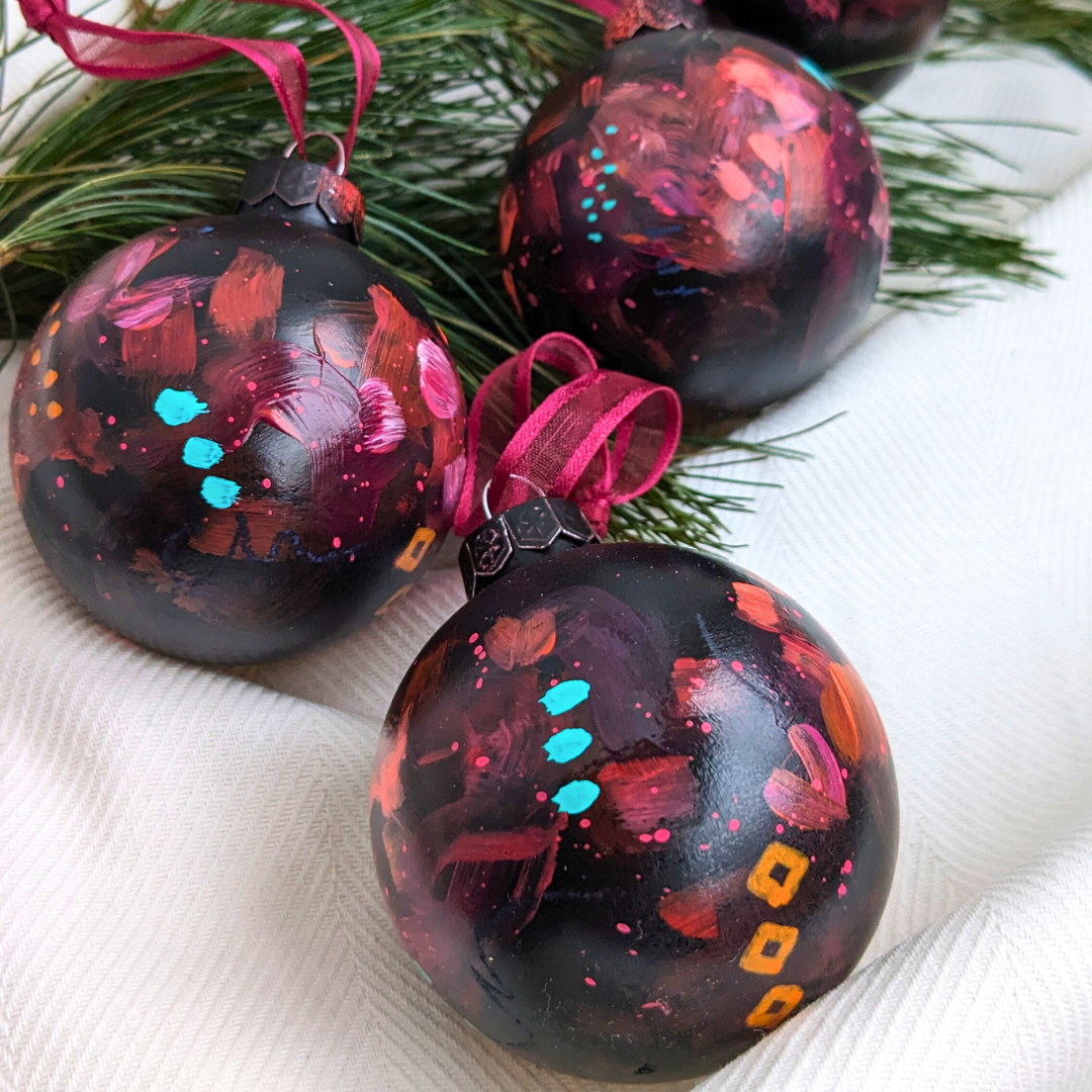 "Fireside Tales" Hand-Painted Glass Ornament, Limited edition