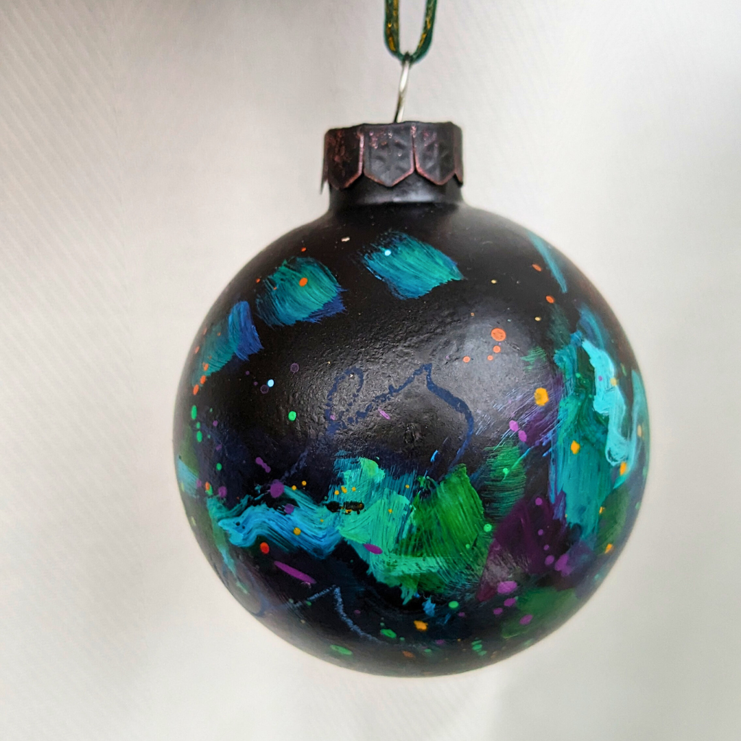 "Aurora Dreams" Hand-Painted Glass Ornament, Limited edition